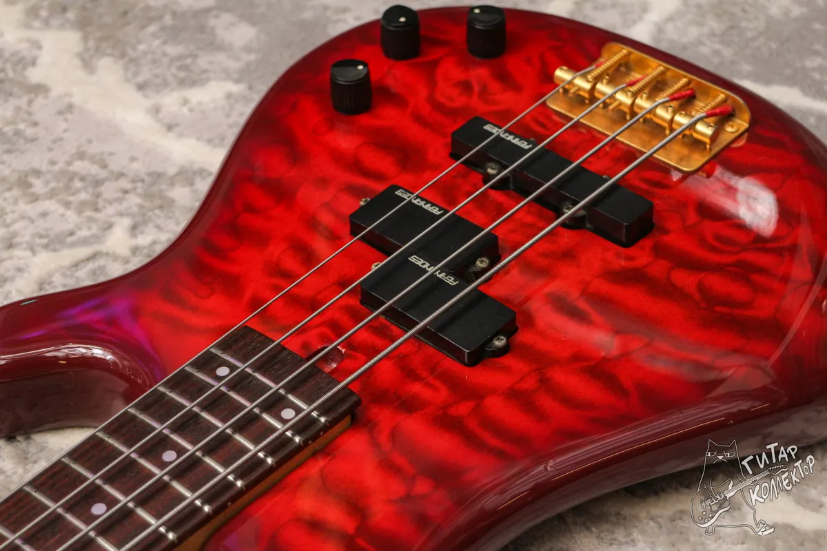 Fernandes FRB-42 Bass Quilted Red Burst