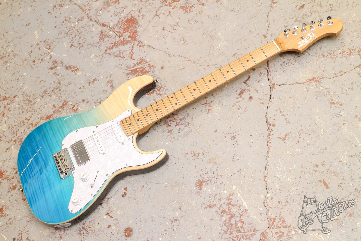 JET JS-450 TBL Fat Strat Transparent Blue