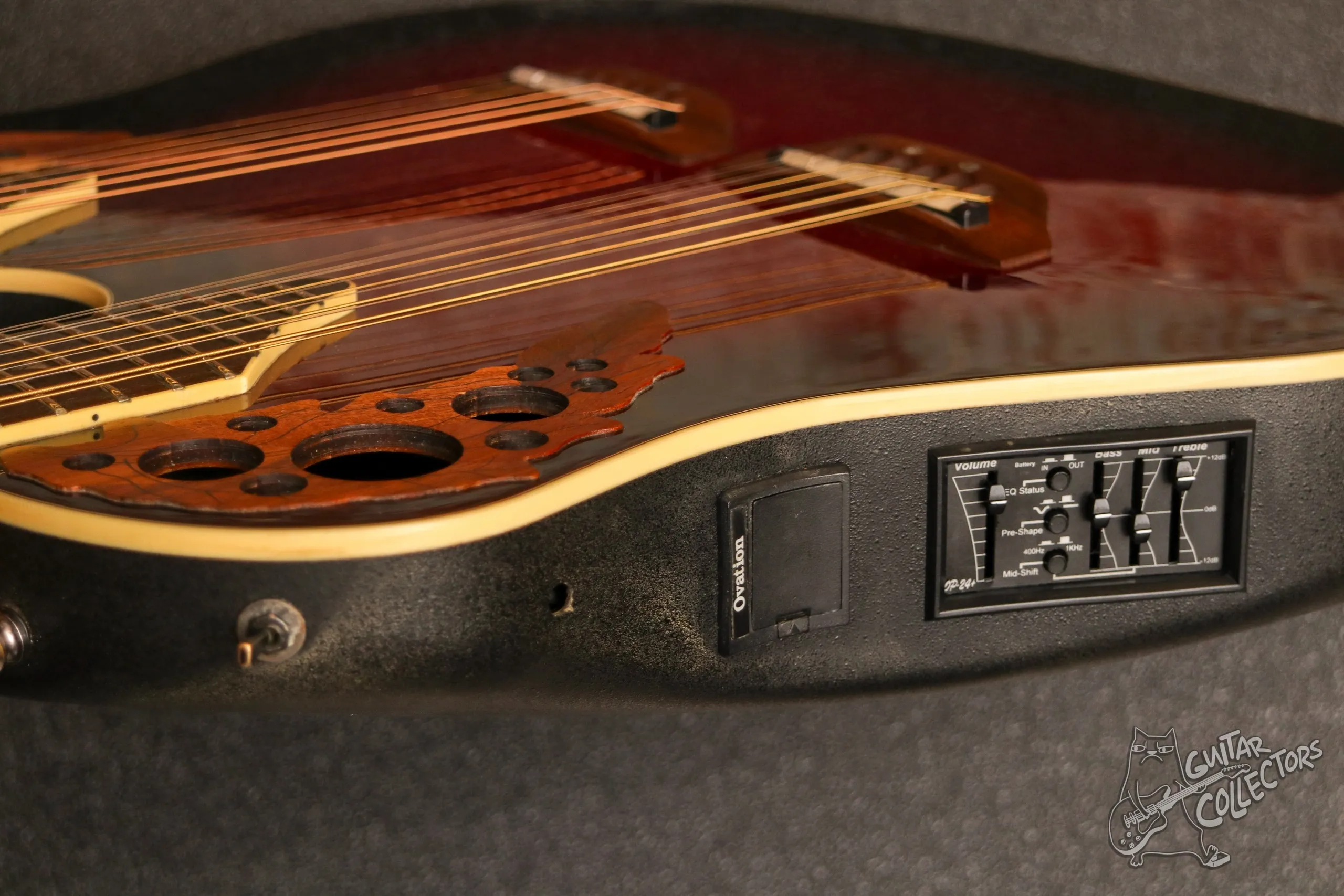 Ovation CSD225 Celebrity Double Neck Ruby Red Burst