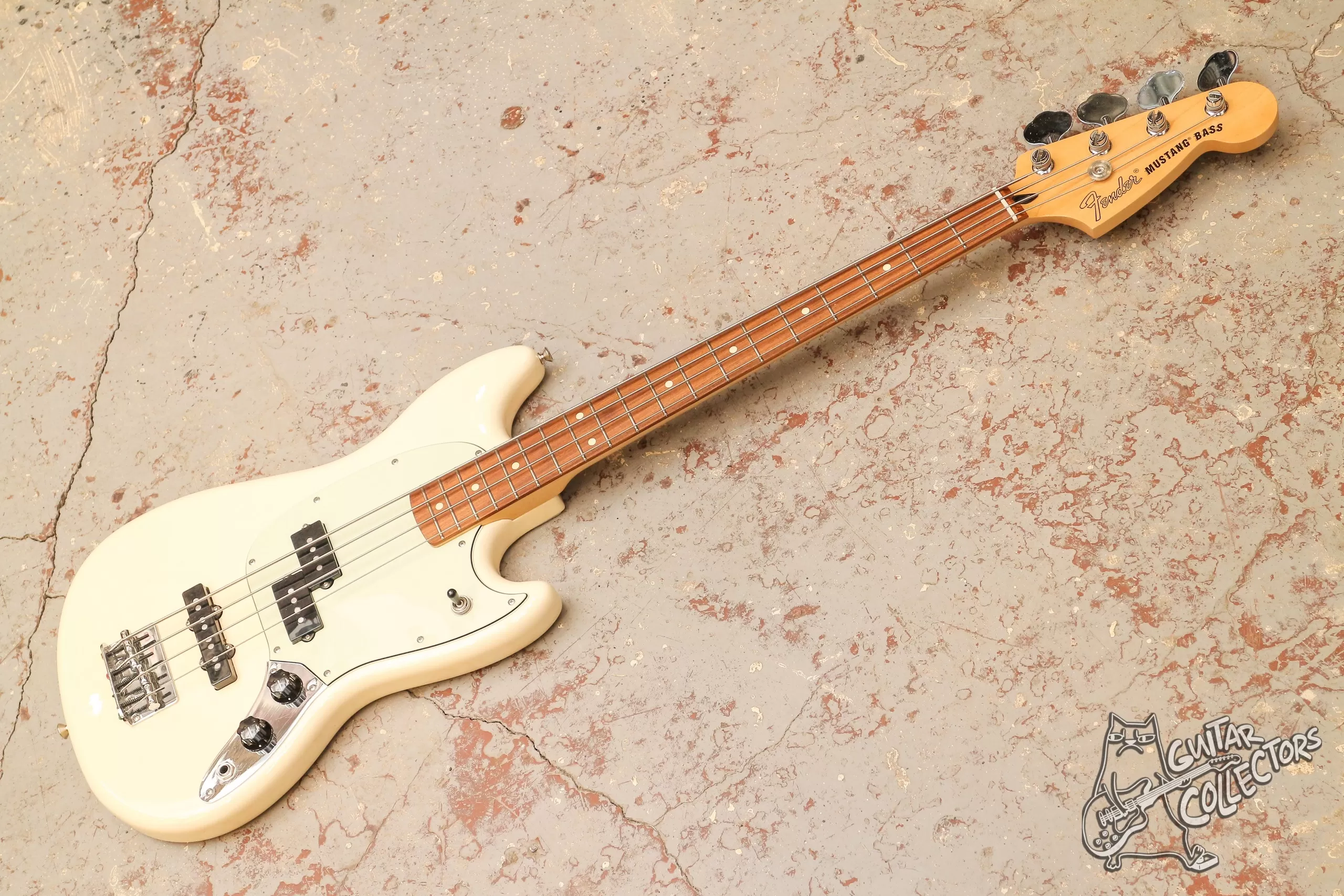 Fender Mustang Bass PJ PF OWT Olympic White