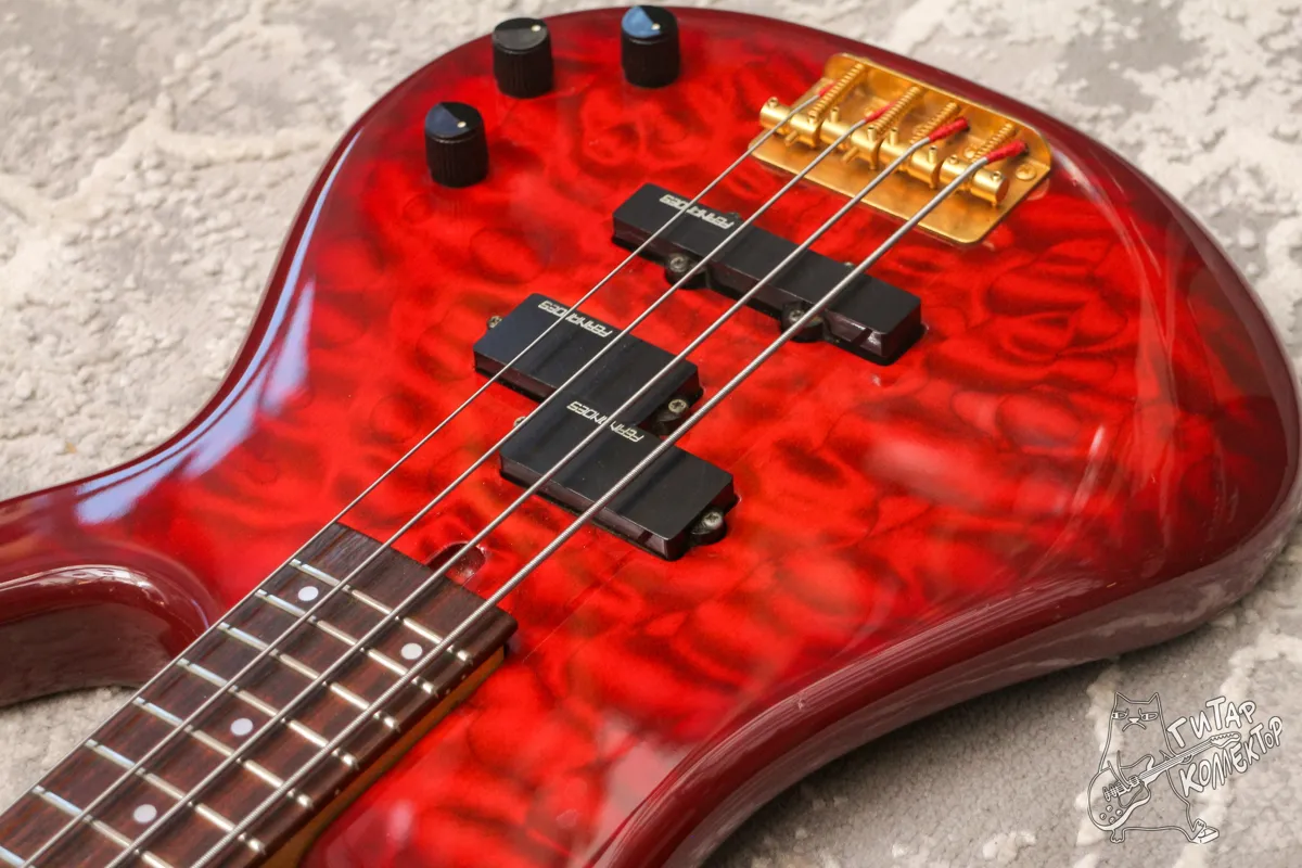 Fernandes FRB-42 Bass Quilted Red Burst