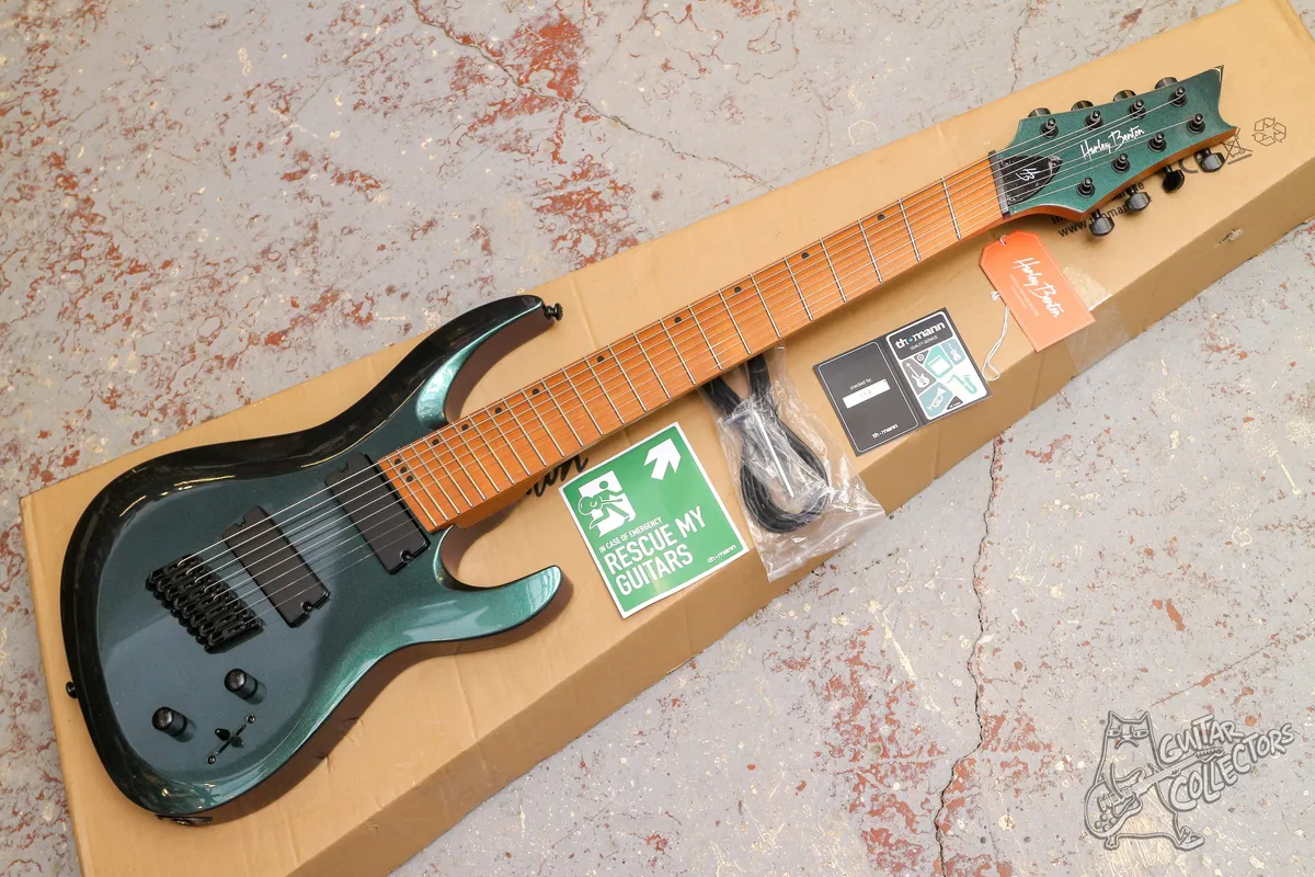 Harley Benton R-458FFB Roasted MultiScale Flip Flop Blue NEW