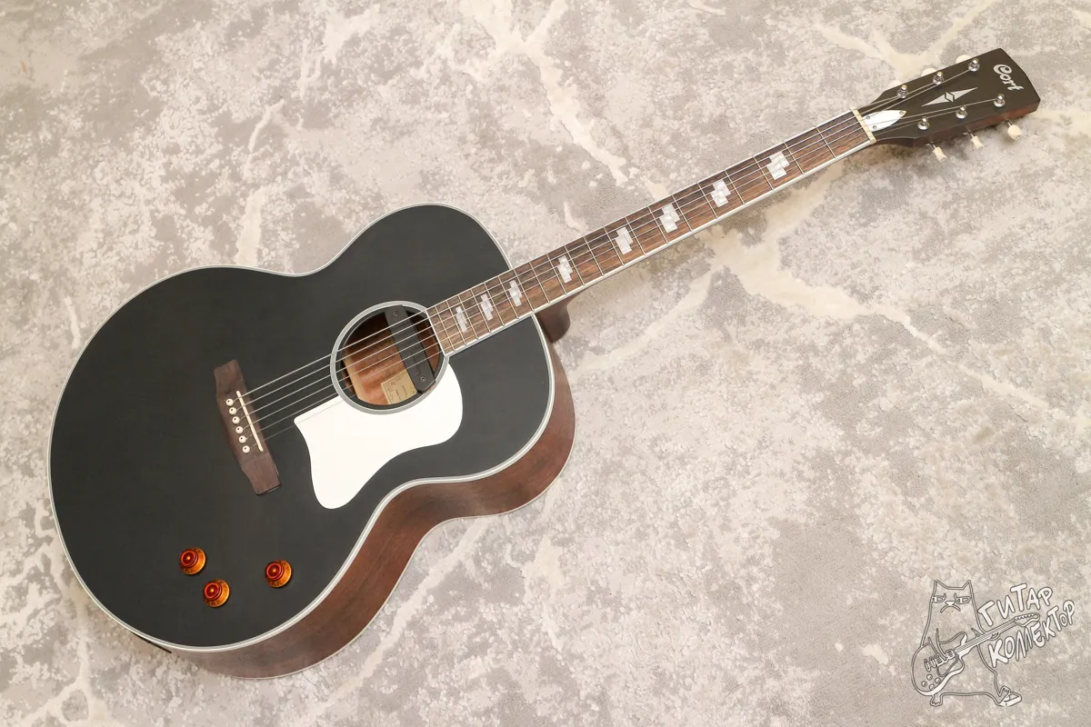 Cort CJ Retro Jumbo Vintage Black Matte